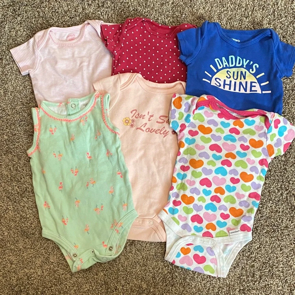 Baby Girl Onesie Bundle 3 and 3-6 Months